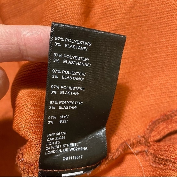 Urban Outfitters Clearwater Ribbed Knit Henley Top Orange size XS - Picture 10 of 11